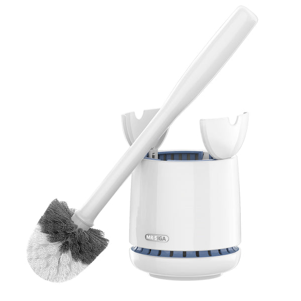 MR.SIGA Toilet Bowl Brush and Holder, with Solid Handle and Durable Bristles