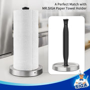 MR.SIGA Microfiber Cloths in Roll, Lint Free Cleaning Wipes, Value Pack Reusable Kitchen Towels, 50 Cleaning Cloths Per Roll, White