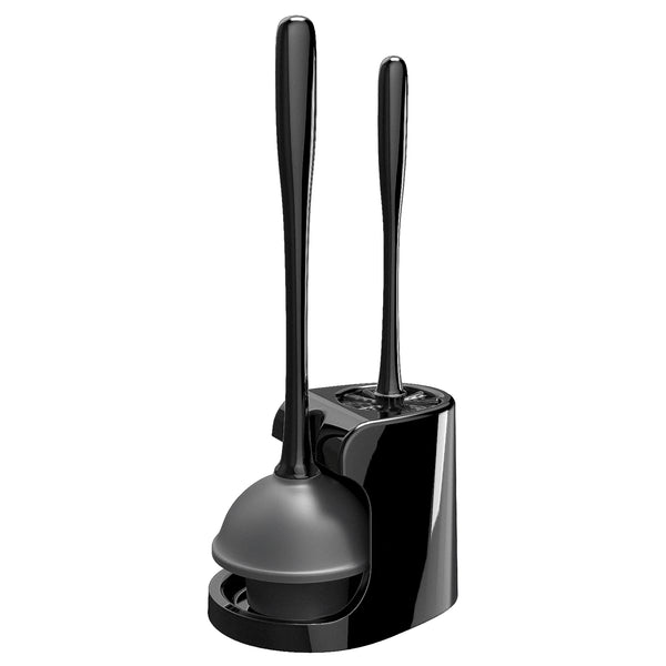 MR.SIGA Toilet Plunger and Bowl Brush Combo for Bathroom Cleaning, Black