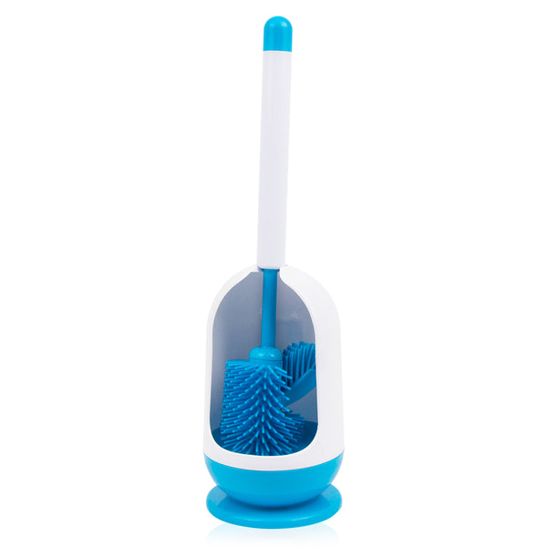 MR.SIGA Toilet Bowl Brush and Holder for Bathroom, Non-Scratch TPR Bristles, Under-Rim Brush Head