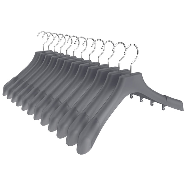 MR.SIGA Plastic Extra Wide Suit Hangers, Pack of 12