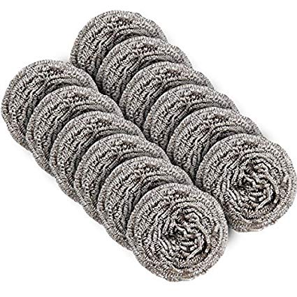 MR.SIGA Stainless Steel Scourer,Pack of 12