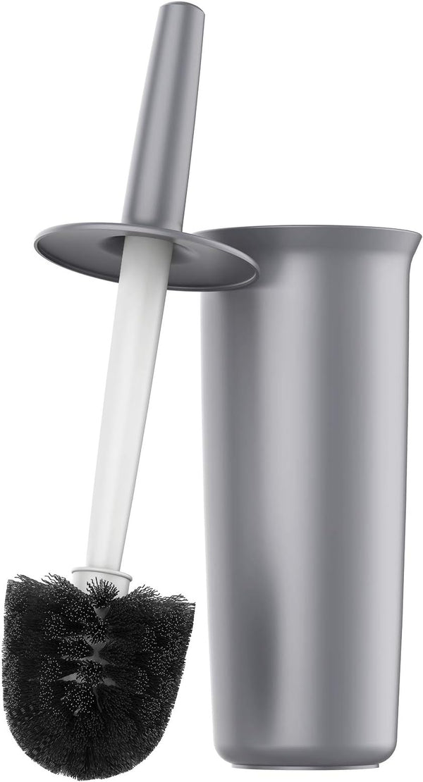 MR.SIGA Toilet Bowl Brush and Holder for Bathroom, Gray, 1 Pack