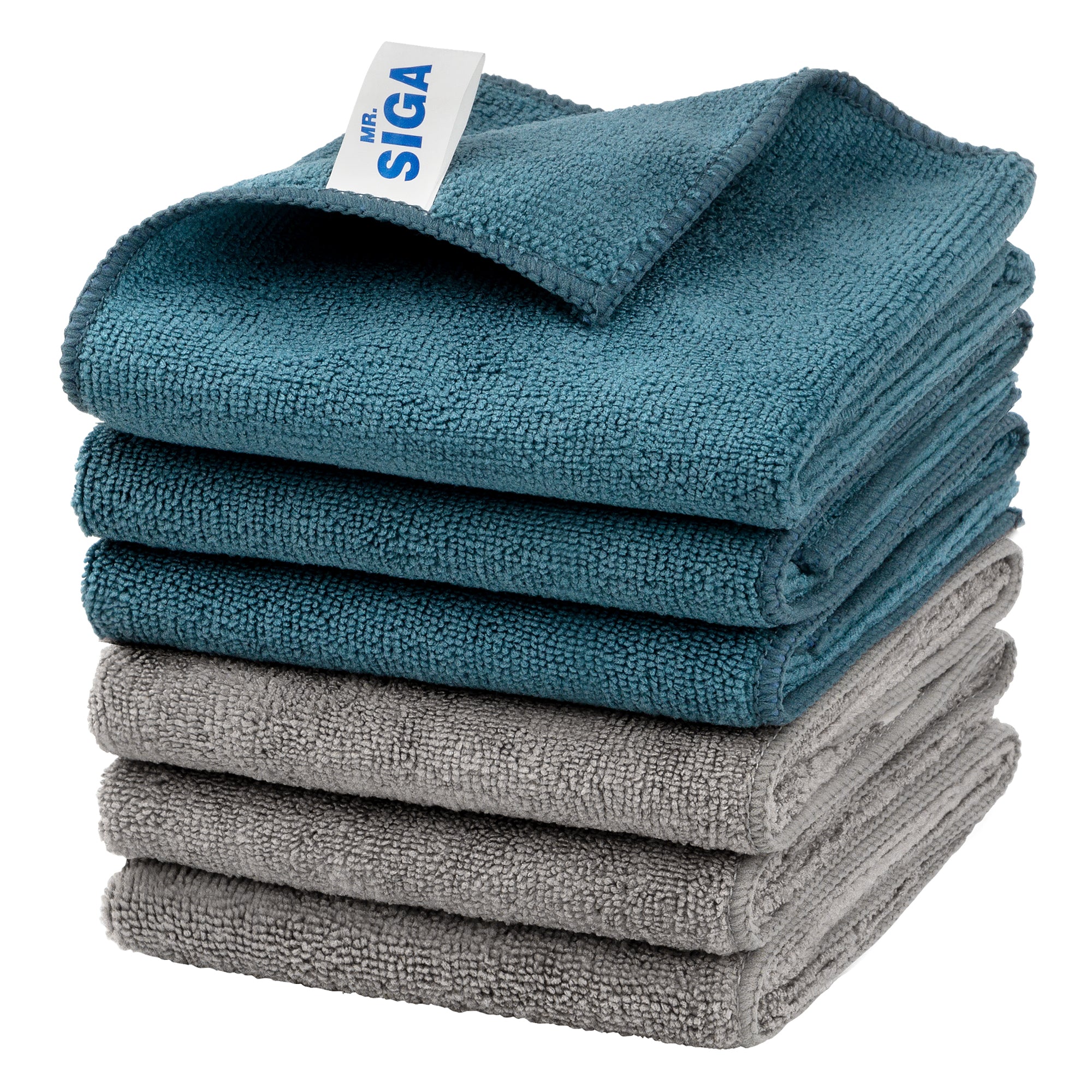 MR.SIGA Microfiber Cleaning Cloth, Pack of 6