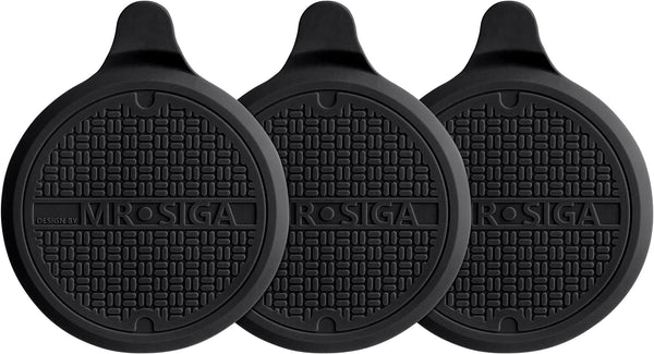 MR.SIGA Silicone Bathtub Stopper, Drain Stopper for Shower, Sink, 5.1" Diameter, Black, 3 Pack