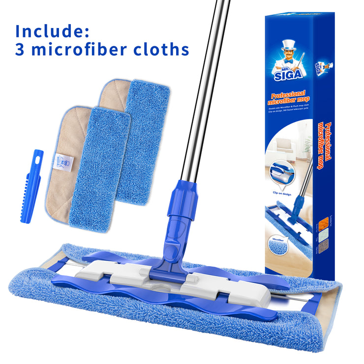 Microfiber Mop Cloth Refills For Mr.siga, Double Side Use, Wet & Dry  Mopping, Pack Of 5 - Vacuum Cleaner Parts - AliExpress
