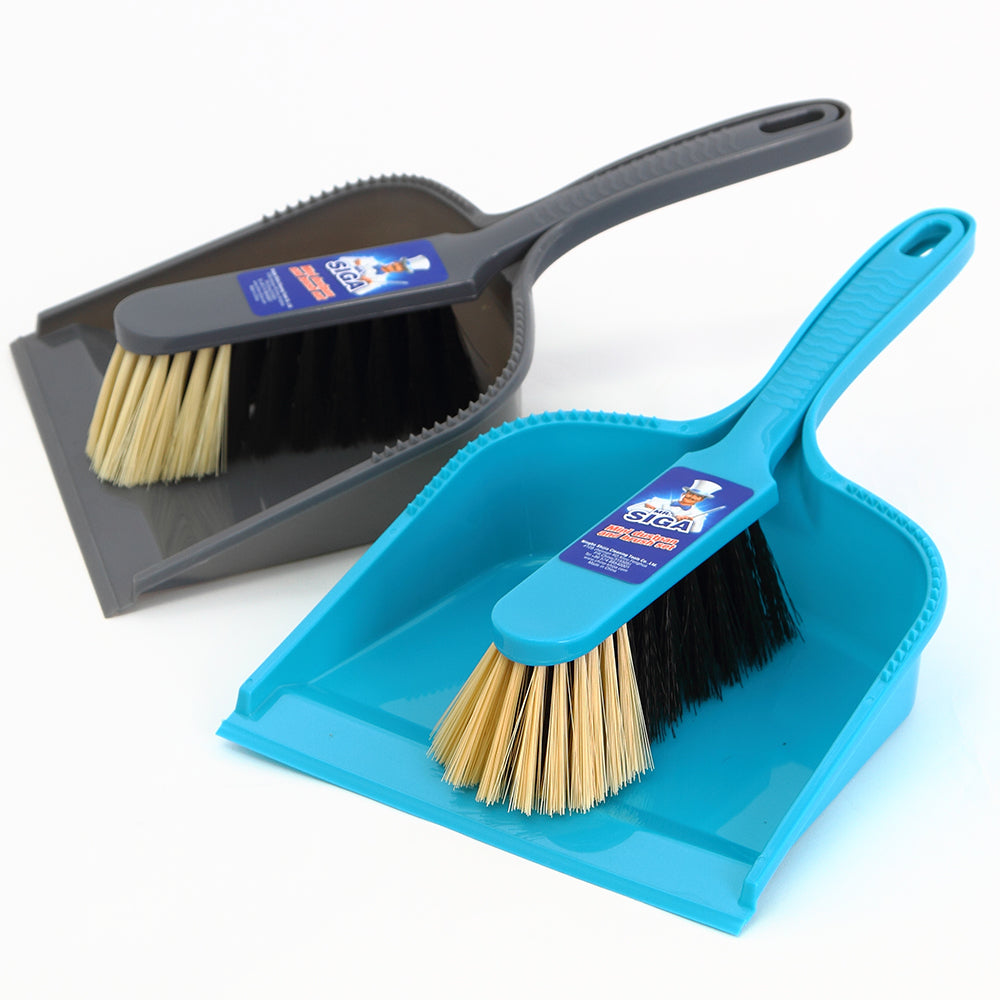 MR. SIGA Dustpan and Brush Set, Pack of 2