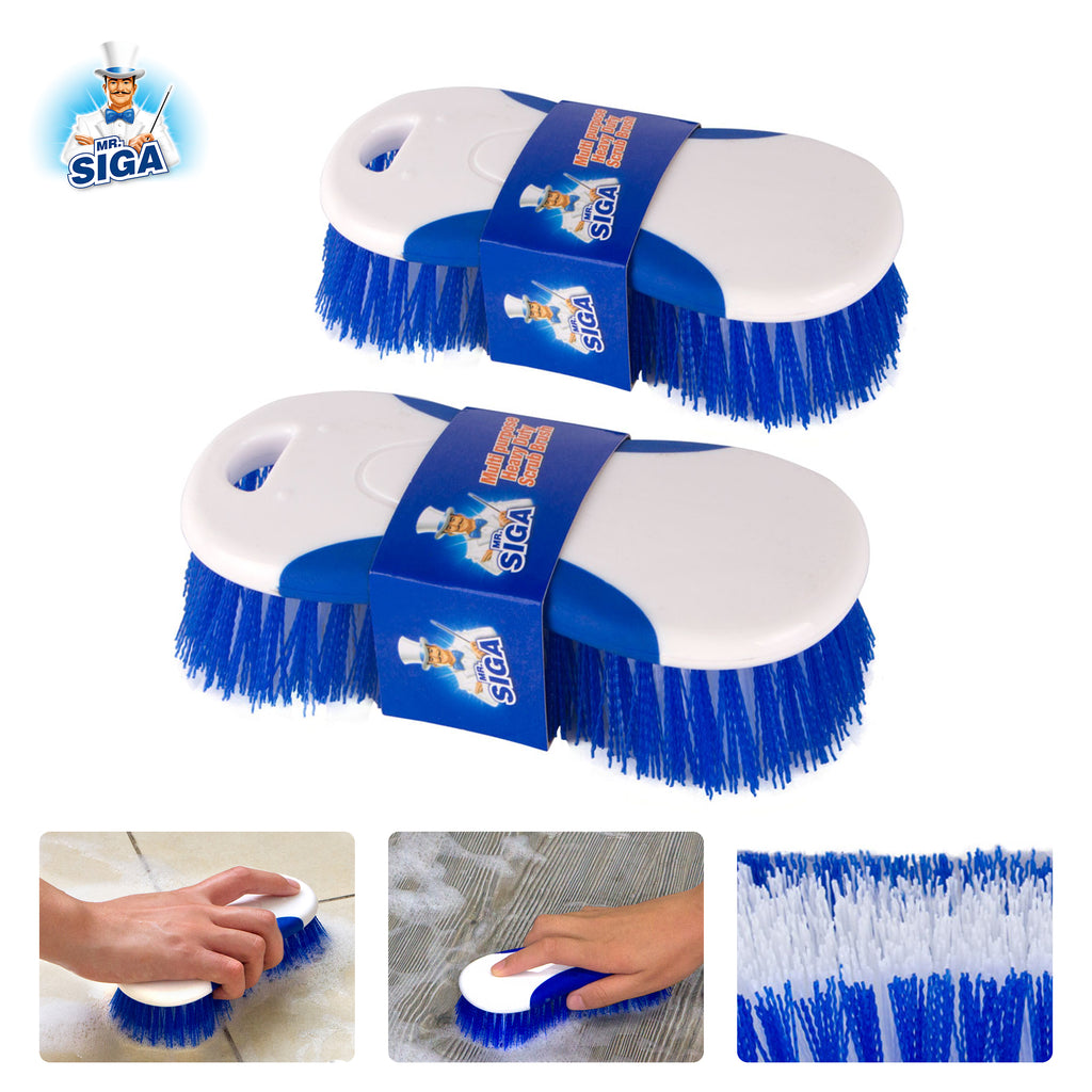 MR.SIGA Toilet Bowl Brush and Holder for Bathroom, Non-Scratch TPR