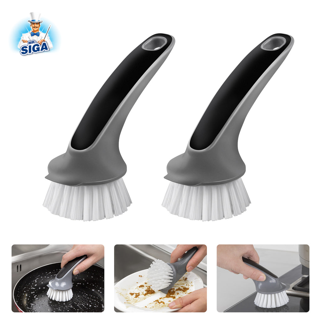 MR.SIGA Pot and Pan Cleaning Brush, Dish Brush for Kitchen