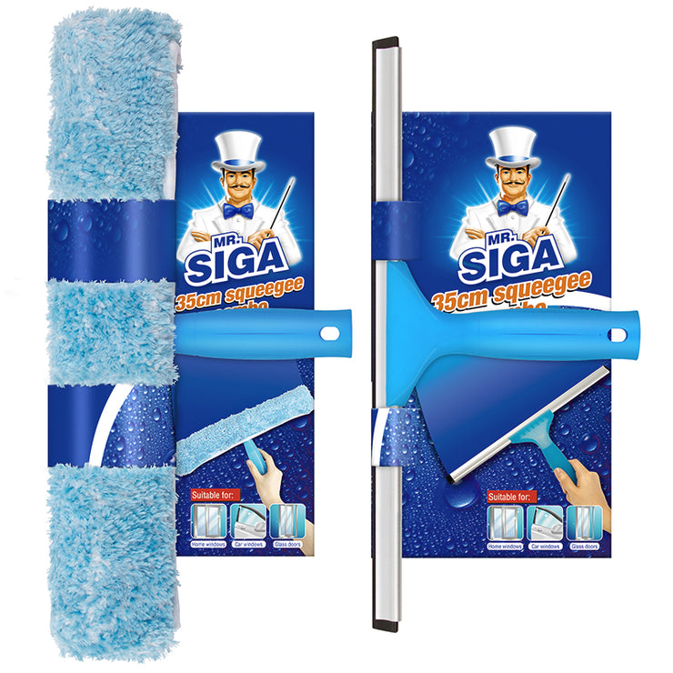 Window Squeegee and Microfiber Scrubber Window Cleaning Equipment